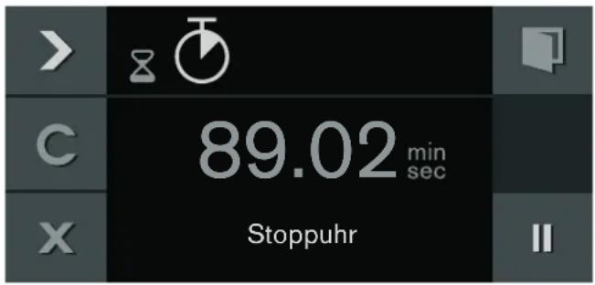 89.02 min sec Stoppuhr