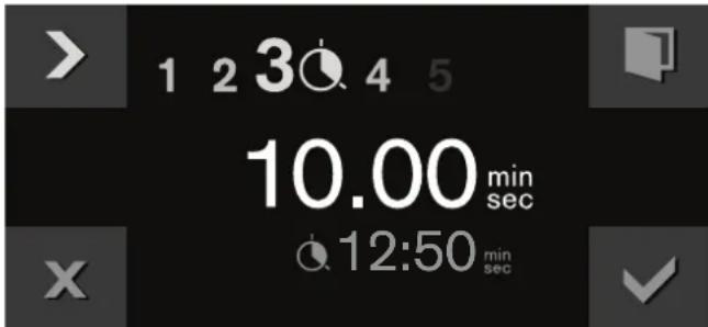 1 2 3 4 5 10.00 min sec 12:50 min sec