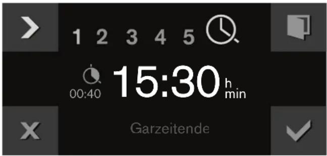 1 2 3 4 5 00:40 15:30 h min Garzeitende