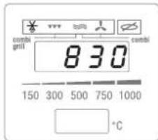 combi grill 830 150 300 500 750 1000 °C