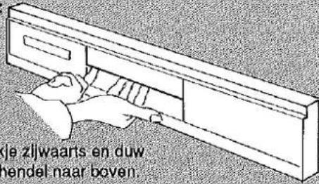Je zijnwaarts en duw hendel naar boven