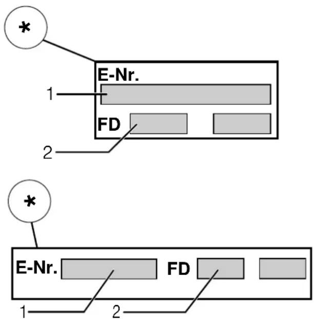 E-Nr. 1 FD 2 E-Nr. FD 1 2