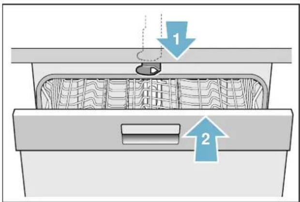 GAGGENAU DI 260 110 - So aktivieren Sie die Kindersicherung (Türverriegelung): - 1