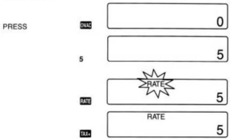 CITIZEN USB-120 - HOW TO SET THE TAX RATE - 1