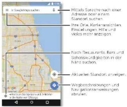 in Google Maps suchen Mittels Spreche nach einer Adresse oder einem Standort suchen. Ihre Orle, Karlanansichten, Einschreibungen. Hilfe und vielos mehr anzeigen Nach Restaurants, Bars und Sohenswordigkeiten in der Nähe suchen. Aktuellen Standort anzeigen: Wegbeschreibungen und Nav gationsanweisungen abrufen.