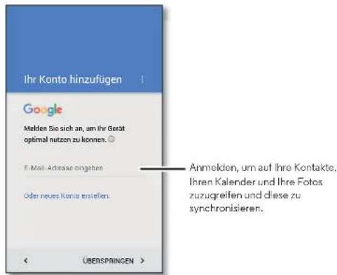 Ihr Konto hinzufügen Google Melden Sie sich an, um ihr Gerät optimal nutzen zu können. E-Mail Adresse eingeben Oder neues König erstellen. ÜBERSPRINGEN Anmelden, um auf ihre Kontakte, Ihren Kalender und Ihre Fotos zuzugreifen und diese zu synchronisieren.