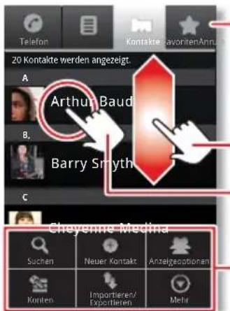 20 Kontakte werden angezeigt. A Arthur Baud B. Barry Smyth Cheyenne Medina Suchen Neuer Kontakt Anzelgeptionen Konten Importieren/ Exportieren Mehr