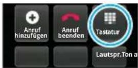 MOTOROLA Atrix MB860 - Nummern während eines Anrufs eingeben - 1