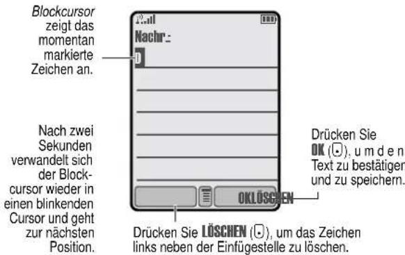 MOTOROLA T720 - Informationen eingeben - 13