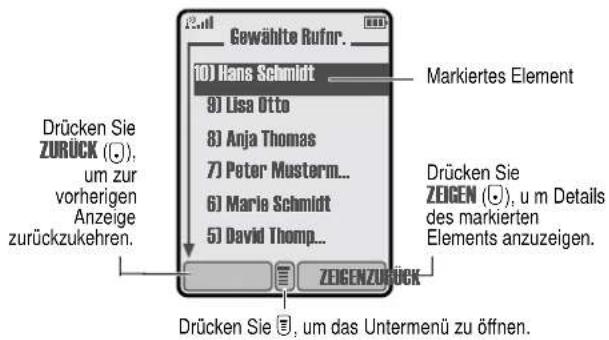 MOTOROLA T720 - Funktionsoption auswählen - 1