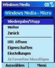 MOTOROLA Mpx200 n - Um während der Wiedergaben einer Datei auf Menüoptionen zuzugreifen: - 1