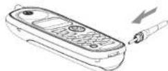 MOTOROLA M3188 - Einsetzen des Akkus - 11