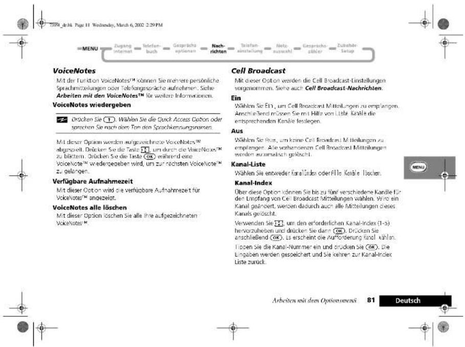 MOTOROLA L7389 - Cell Broadcast-Nachrichten - 47
