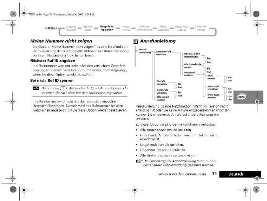 MOTOROLA L7389 - Serviceliste anzeigen - 133