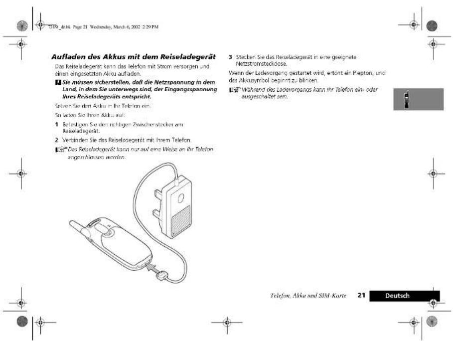 MOTOROLA L7389 - Akkuleistung und Wartung - 4