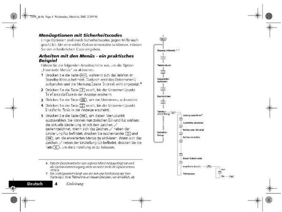 MOTOROLA L7389 - Aufrufen und Auswählen einer Menüoption - 4