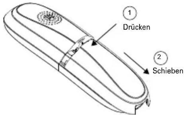 ① Drücken ② Schieben