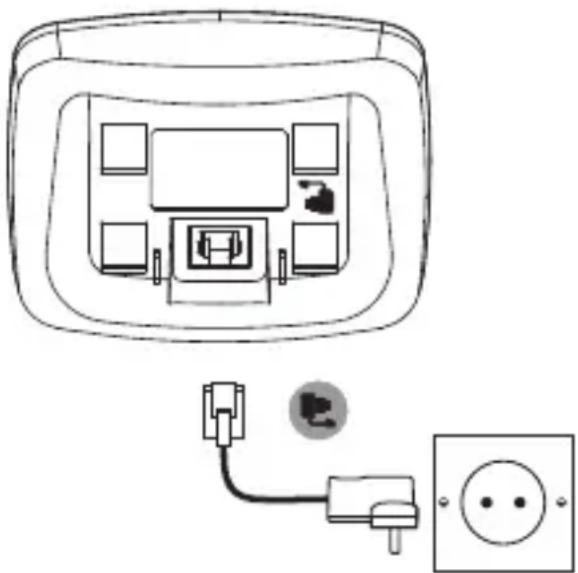 MOTOROLA C4203 - Ladegerät verbinden und Laden des schnurlosen Mobilteils - 1
