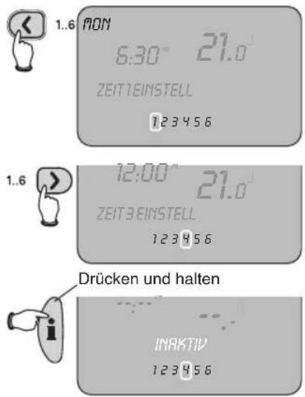HONEYWELL Homexpert THR870CBG - Hinzufügen oder Entfernen von Programm-Zeitintervallen - 1