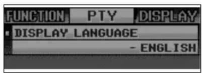 PANASONIC CQ-C8403 - Wahl der PTY-Anzeigesprache - 1