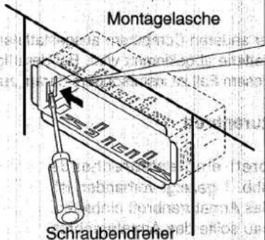PANASONIC CQ-FX65 - Die Einbauhalterung ① sichern. - 2