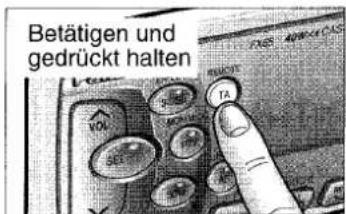 PANASONIC CQ-FX65 - Wahl der Verkehrsfunkinformations-Betriebsart (TA ON) Lautstärkeeinstellung - 6