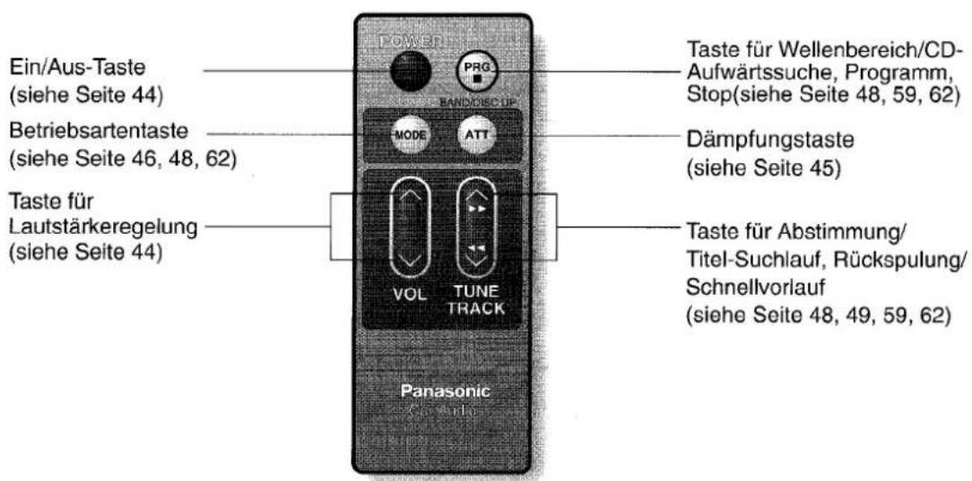PANASONIC CQ-FX65 - Grundlagen für Fernbedienung Fortsetzung - 3