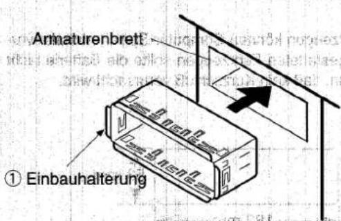 PANASONIC CQ-FX65 - Die Einbauhalterung ① sichern. - 1
