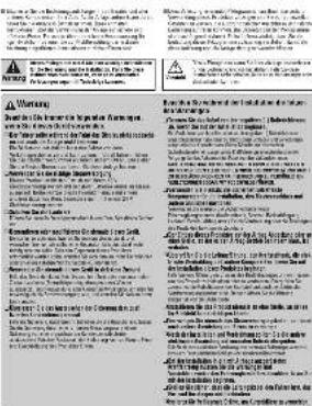 PANASONIC CQ-C1113 - Sicherheitsinformationen - 1