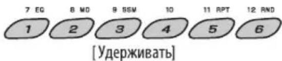 7 EQ 8 MD 9 SSM 10 11 RPT 12 RND 1 2 3 4 5 6 [Удерживать]