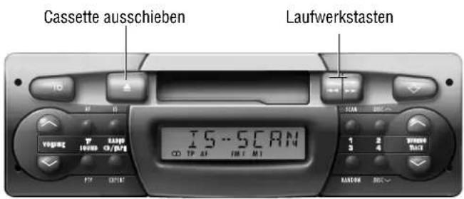 Cassette ausschieben Laufwerkstasten IS-SCAN 1 2 3 4 Vogus 1000 GB/GB TP AF IHT M1 KATON SEC