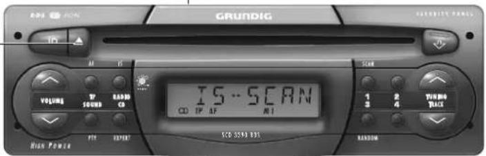 GRUNDIG VOLUME 17 SOUND RADIO CD IS SCAN CD IP AF M/F 1 2 3 4 TURNO TRACK HIGH POWER FTR RETURN STD 3593 10%