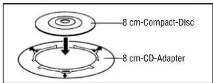 8 cm-Compact-Disc 8 cm-CD-Adapter