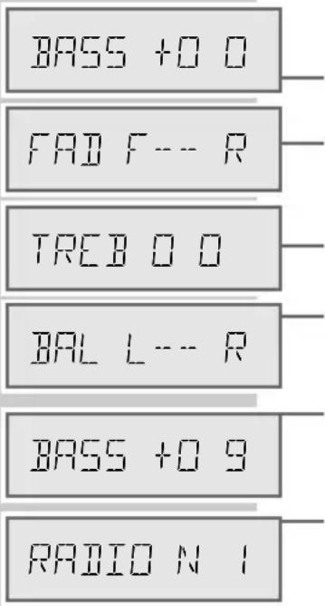BASS +0 0 FAD F -- R TREB 0 0 BAL L -- R BASS +0 9 RADIO N 1