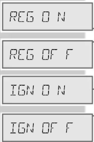 REG ON REG OF F IGN ON IGN OF F
