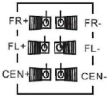 FR+ FL+ CEN+ FR- FL- CEN-