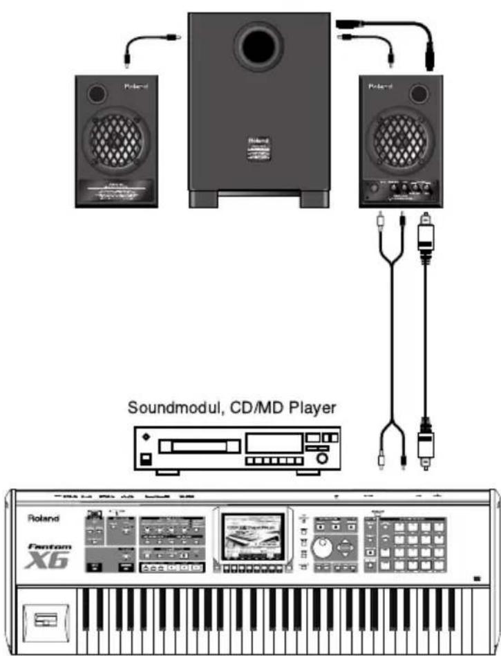 ROLAND DM-2100 - Anschluss-Beispiele - 1