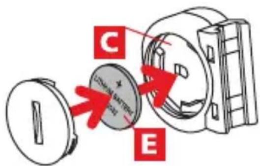 C LOW BATTERY E