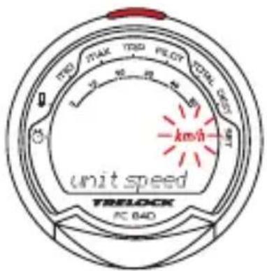 TRELOCK PC 840 unit speed km/h L R R R R R R R MAX TOP PLOT TOTAL OUT