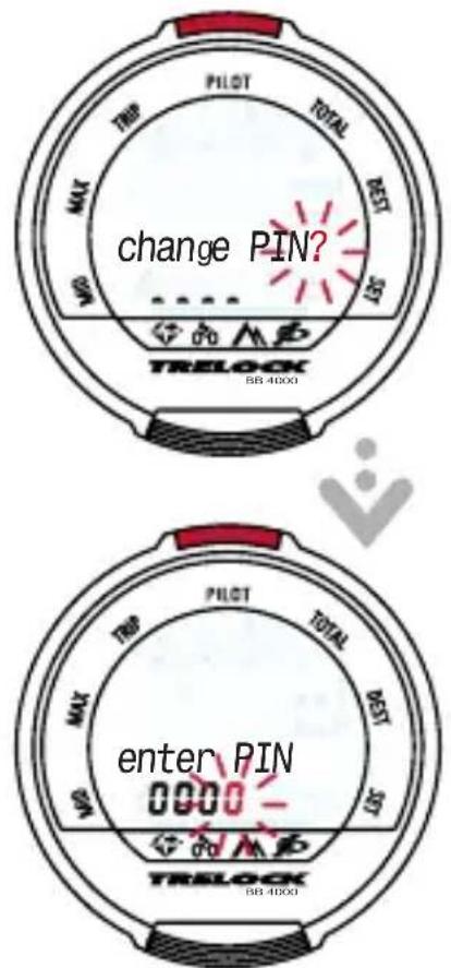 PILOT TOTAL REST MAX VDD TRELOCK SR-4000 change PIN? ... enter PIN 0000 VDD TRELOCK SR-4000