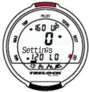 PILOT 160 UP 0° Settings 120 L0 TRELO-CK BS 4000