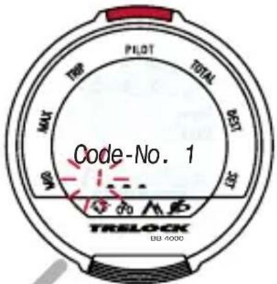 TRELOCK BB 4000i - Eingabe der Code-Nr. - 2