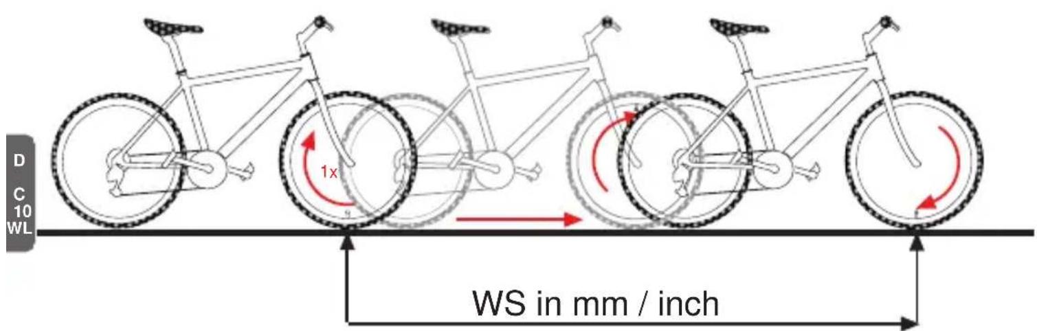 VDO C 10 WL - Wie wird die Radgröße korrekt gemessen? - 1