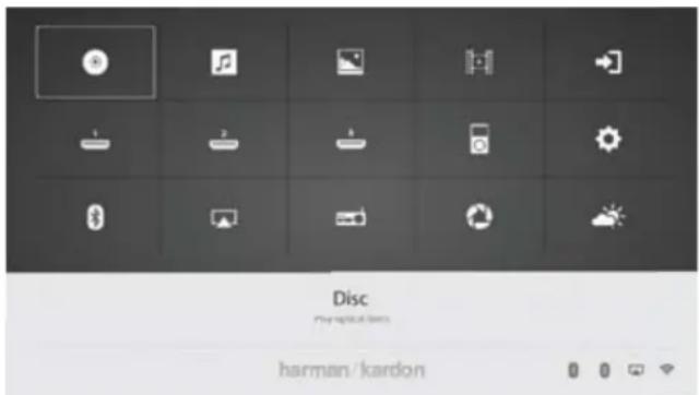 HARMAN KARDON BDS 680 - Startmenü - 1