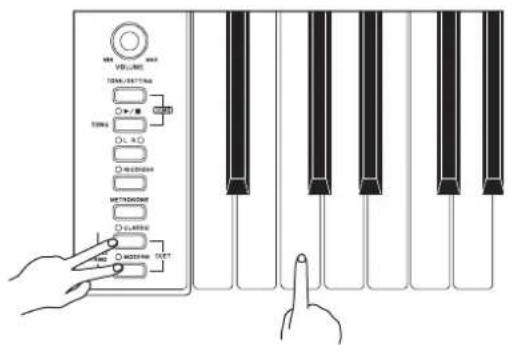 CASIO Privia PX-720C - Ändern der Tastaturoktaven - 1