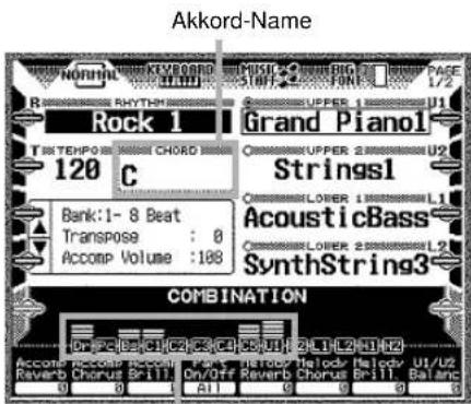 CASIO MZ-2000 - Starten und Stoppen der Akkord-Begleitautomatik - 1