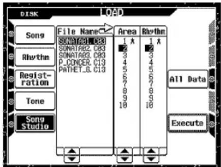 CASIO MZ-2000 - Daten des Song-Studios von Diskette laden - 1