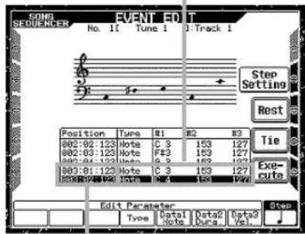 CASIO MZ-2000 - Step-Eingabe von Noten und anderen Events - 3