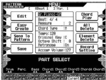 CASIO MZ-2000 - Aufnahme eines Begleit-Pattern - 1