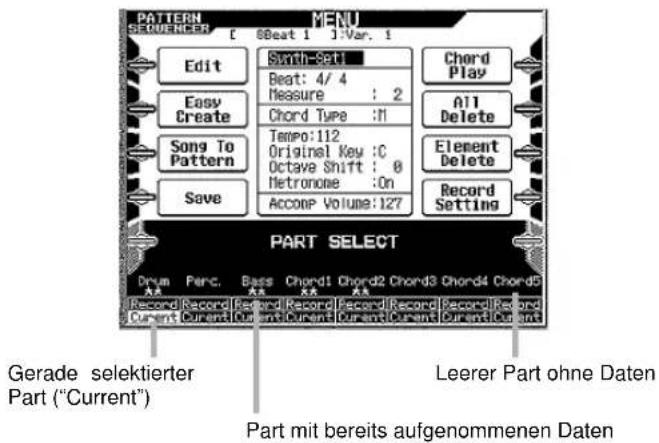 CASIO MZ-2000 - Wiedergabe eines Begleit-Patterns (Probewiedergabe) - 1
